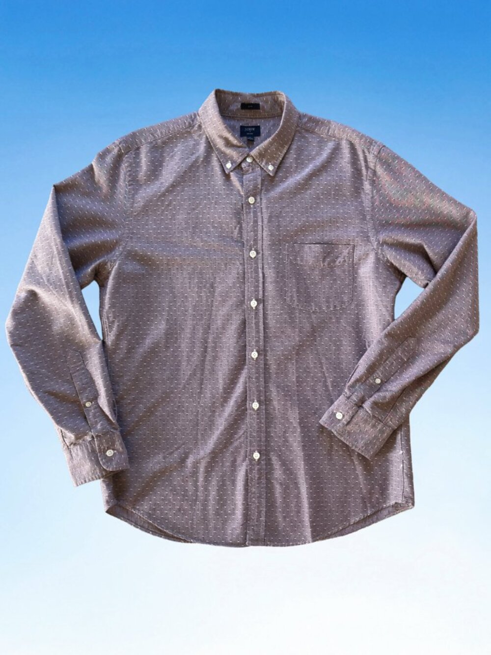 J.Crew Embroidered Oxford Shirt, Sz L